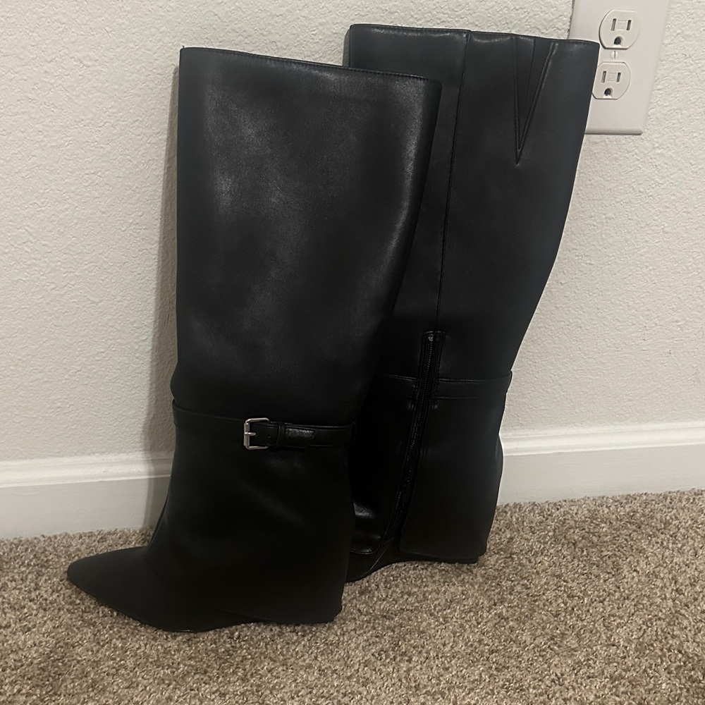 Elegant Black Women's Knee-High Boots